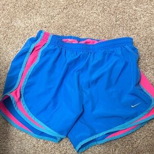Nike Women's Athletic Shorts in Blue and Pink